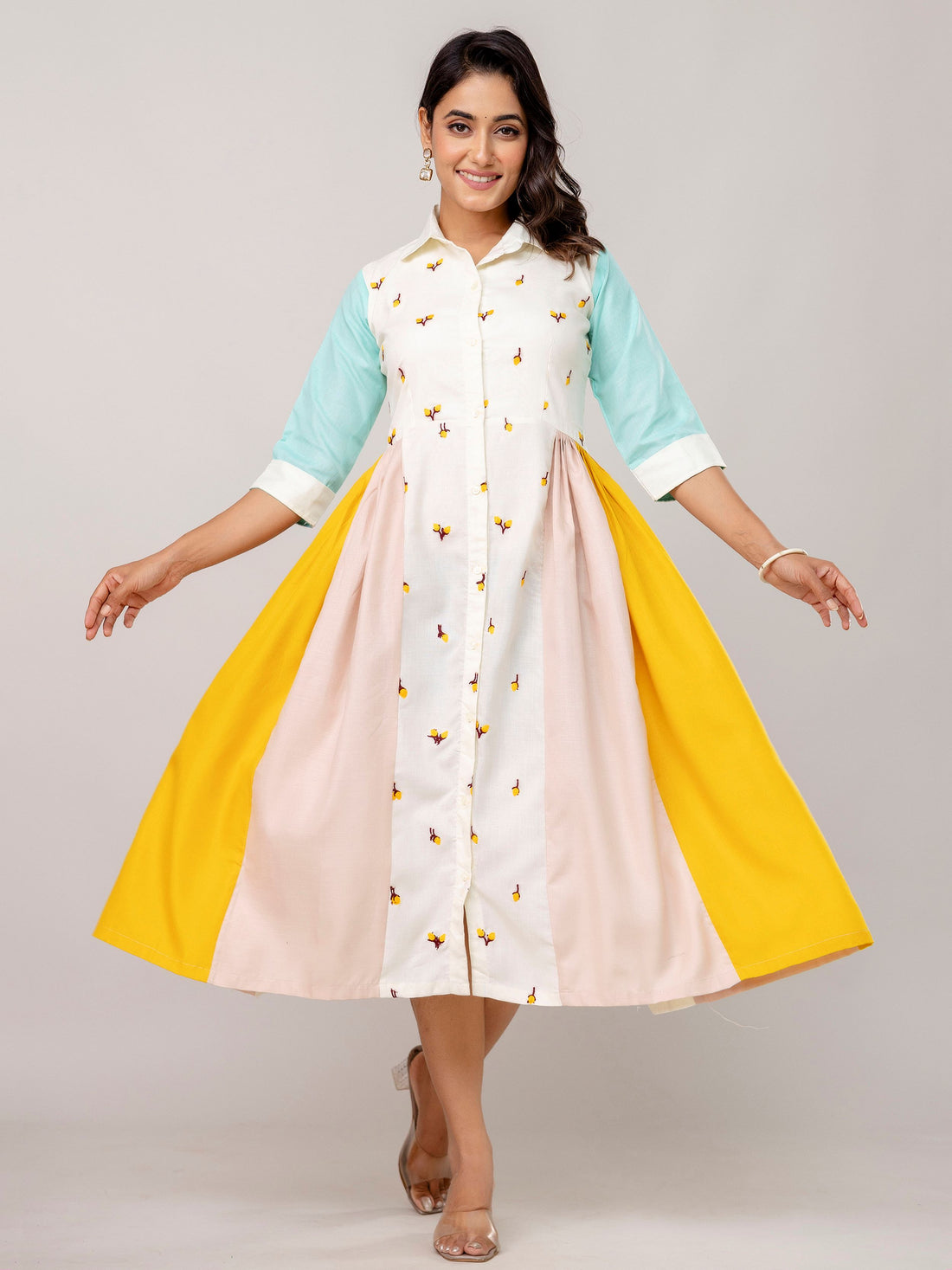 Phenomenal White Embroidered Cotton Festive Wear Kurti - Zeel Clothing