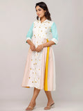 Phenomenal White Embroidered Cotton Festive Wear Kurti - Zeel Clothing