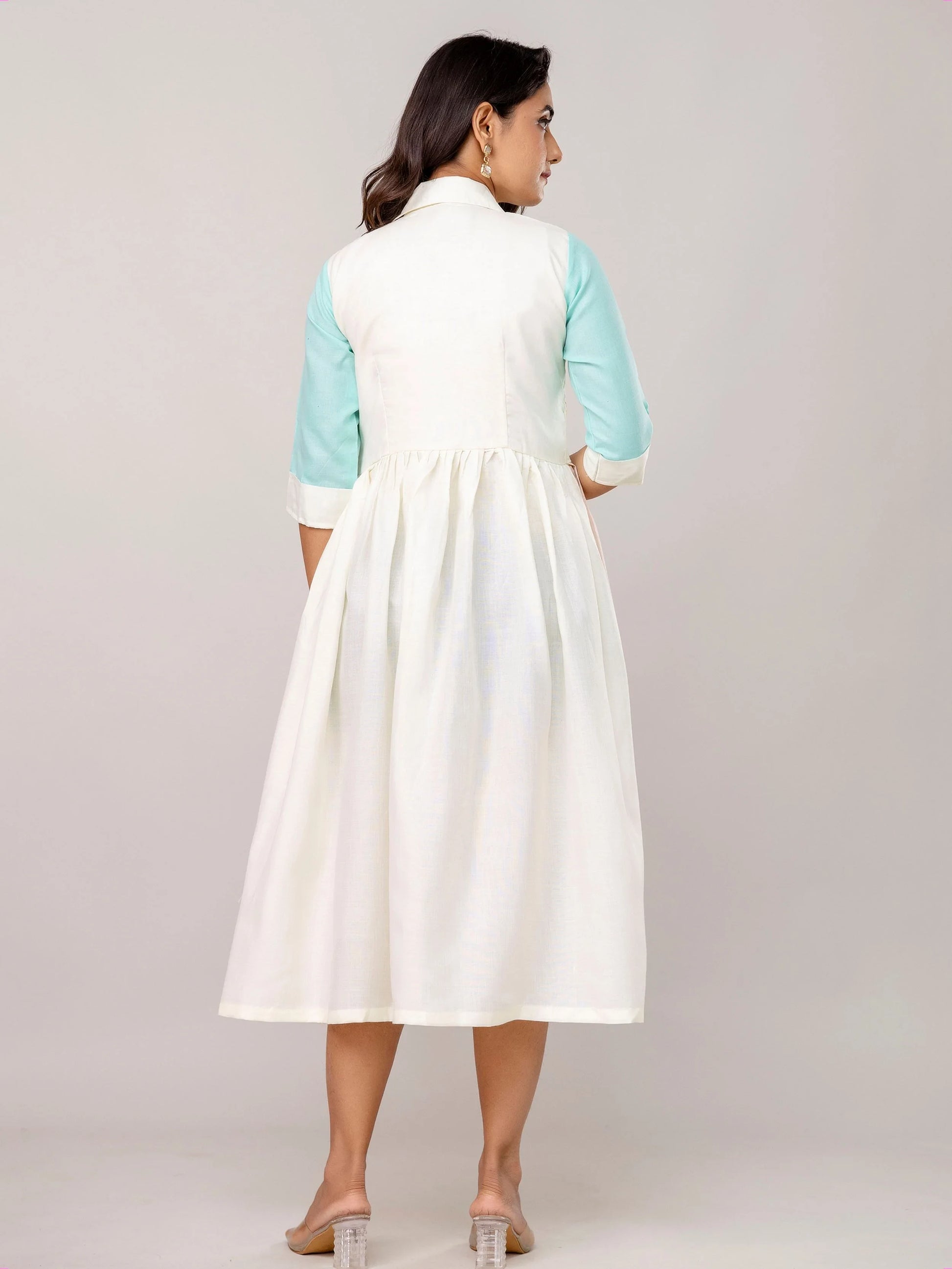 Phenomenal White Embroidered Cotton Festive Wear Kurti - Zeel Clothing