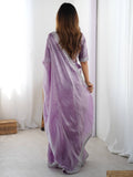 Gorgeous Lavender Sequins Silk Engagement Wear Saree With Blouse