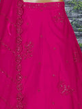 Pink Sequins Work Georgette Wedding Wear Lehenga Choli - Zeel Clothing