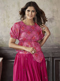 Pleasant Hot Pink Sequins Work Art Silk Ready-Made Lehenga Choli - Zeel Clothing
