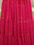 Pleasant Pink Bandhani Print Georgette Navratri Special Gown - Zeel Clothing