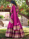 Pleasant Pink Zari Weaving Chanderi Festival Wear Lehenga Choli - Zeel Clothing