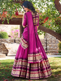Pleasant Pink Zari Weaving Chanderi Festival Wear Lehenga Choli - Zeel Clothing