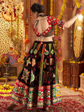 Precious Black Digital Printed Cotton Navratri Wear Lehenga Choli With Dupatta - Zeel Clothing