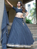 Precious Black Laheriya Print Georgette Lehenga Choli With Dupatta - Zeel Clothing
