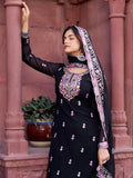 Precious Black Thread Work Georgette Eid Special Sharara Suit - Zeel Clothing