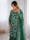 Precious Green Thread Work Chinon Festival Wear Sharara Suit - Zeel Clothing
