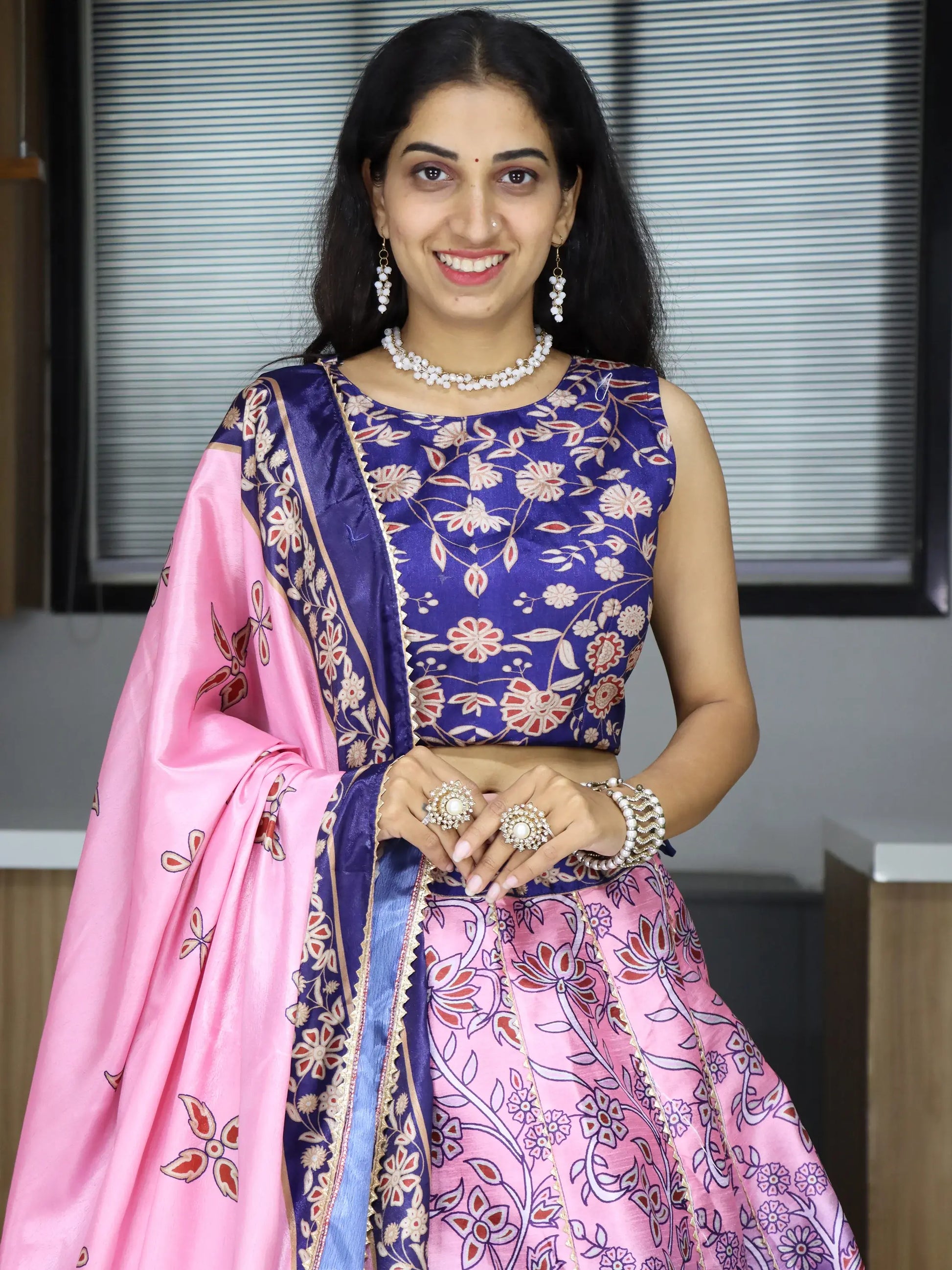 Precious Pink Digital Printed Art Silk Festival Wear Lehenga Choli - Zeel Clothing