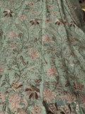 Precious Pista Green Embroidered Georgette Reception Lehenga Choli - Zeel Clothing