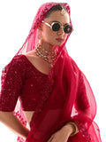 Precious Red Sequins Tissue Silk Party Wear Saree With Blouse - Zeel Clothing
