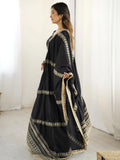 Pretty Black Thread Embroidered Chinon Silk Anarkali Suit With Dupatta - Zeel Clothing