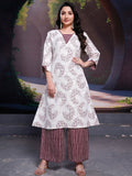 Pretty Maroon Floral Printed Cotton Daily Wear Palazzo Suit