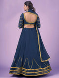 Pretty Navy Blue Gota Georgette Party Wear Lehenga Choli - Zeel Clothing