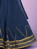 Pretty Navy Blue Gota Georgette Party Wear Lehenga Choli - Zeel Clothing