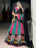 Pretty Pink Bandhej Print Rayon Navratri Special Lehenga With Blouse - Zeel Clothing
