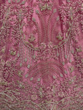 Pretty Pink Dori Embroidery Net Engagement Wear Lehenga Choli With Dupatta