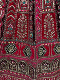 Pretty Pink Thread Work Velvet Bridal Lehenga Choli With Double Dupatta - Zeel Clothing