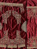Pretty Red Dori Work Silk Bridal Lehenga Choli With Soft Net Dupatta - Zeel Clothing