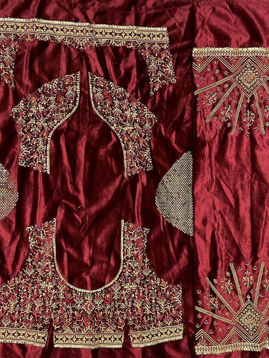 Pretty Red Dori Work Silk Bridal Lehenga Choli With Soft Net Dupatta - Zeel Clothing