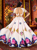 Pretty White Digital Printed Silk Traditional Lehenga Choli And Dupatta - Zeel Clothing