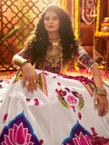 Pretty White Digital Printed Silk Traditional Lehenga Choli And Dupatta - Zeel Clothing