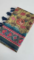 Gorgeous Yellow Pichwai Printed Viscose Silk Casual Wear Saree