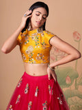 Prodigious Hot Pink Mirror Work Net Wedding Wear Lehenga Choli - Zeel Clothing
