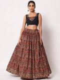 Prodigious Multi-Color Digital Printed Art Silk Lehenga Choli - Zeel Clothing