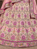 Prominent peach Colored Bridal wear Embroidered Lehenga Choli - Zeel Clothing