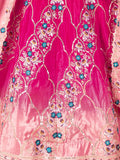 Ravishing Hot Pink Sequins Chinon Wedding Wear Lehenga Choli With Dupatta - Zeel Clothing