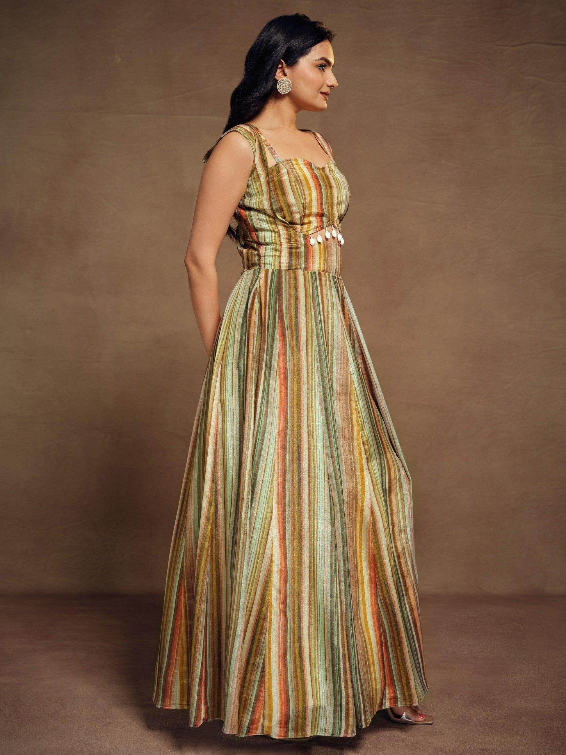 Ravishing Multi-Color Printed Chinon Party Wear Dungaree Top - Zeel Clothing