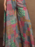 Ravishing Multi-Color Printed Muslin Silk Party Wear Crop Top Palazzo - Zeel Clothing