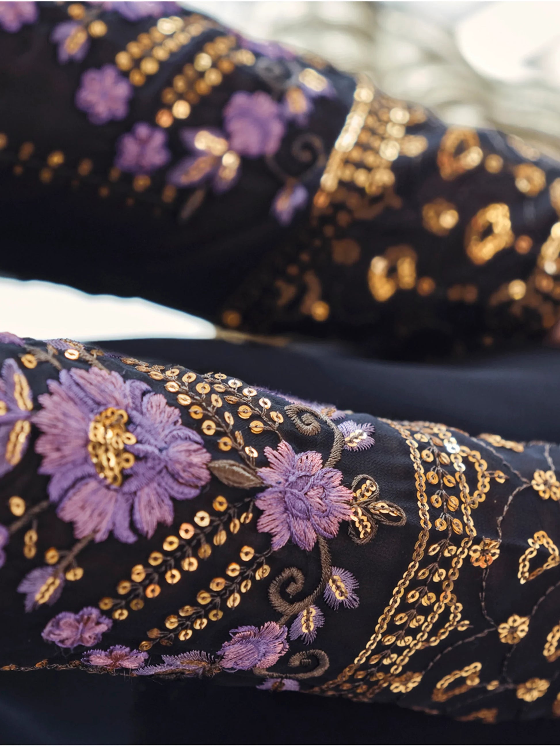 Ravishing Navy Blue Sequins Georgette Reception Wear Salwar Kameez - Zeel Clothing