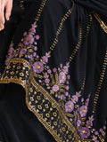 Ravishing Navy Blue Sequins Georgette Reception Wear Salwar Kameez - Zeel Clothing