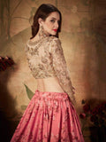 Ravishing Pink Sabyasachi Digital Printed Organza Party Wear Lehenga Choli With Blouse - Zeel Clothing