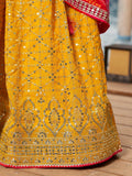 Ravishing Yellow Sequins Georgette Sangeet Wear Lehenga Choli - Zeel Clothing
