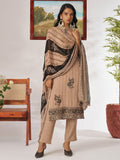Regal Beige Thread Embroidery Organza Festive Wear Pant Suit With Dupatta