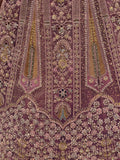Regal Mauve Thread Embroidery Net Engagement Wear Lehenga Choli