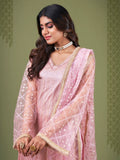 Remarkable Baby Pink Sequins Work Net Festival Wear Salwar Suit - Zeel Clothing