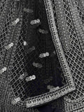 Remarkable Black Sequins Net Party Wear Lehenga Choli With Dupatta