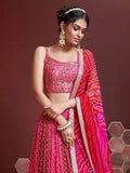 Remarkable Pink Sequins Embroidery Chinon Silk Lehenga Choli - Zeel Clothing