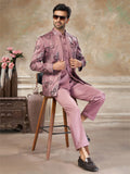Rich Pink Embroidered Imported Event Wear Jothpuri Set For Men