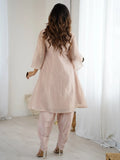 Royal Light Brown Hand Work Organza Party Wear Pant Suit - Zeel Clothing