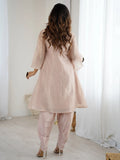 Royal Light Brown Hand Work Organza Party Wear Pant Suit - Zeel Clothing