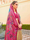 Satisfying Blue Zari Weaving Silk Traditional Saree With Blouse - Zeel Clothing