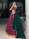Sophisticated Maroon Gota Patti Rayon Lehenga Choli With Dupatta - Zeel Clothing