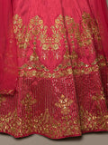 Sophisticated Red Colored Party wear Embroidered Lehenga Choli - Zeel Clothing