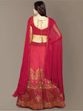 Sophisticated Red Colored Party wear Embroidered Lehenga Choli - Zeel Clothing